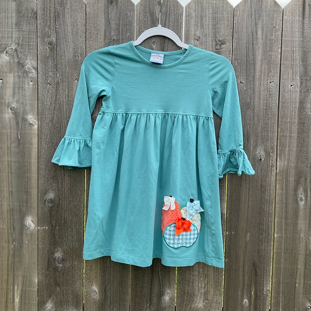 Three Sisters Pumpkin Applique Dress